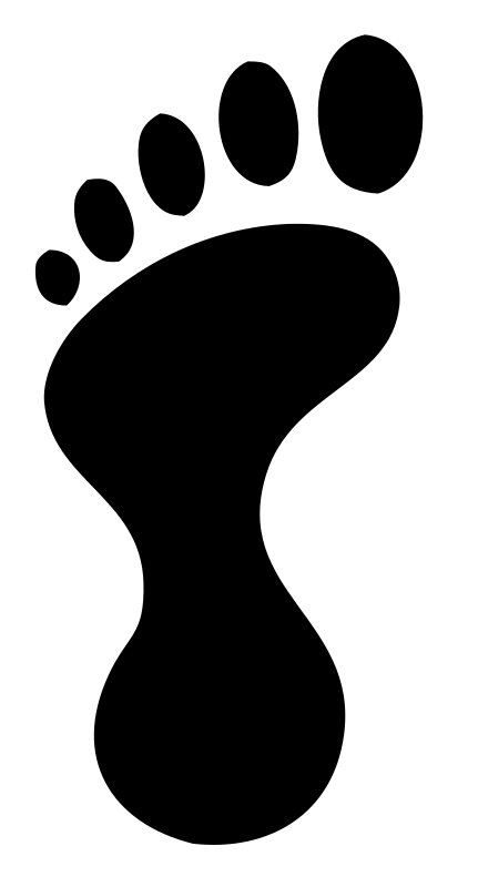 Solid Barefoot Print Logo