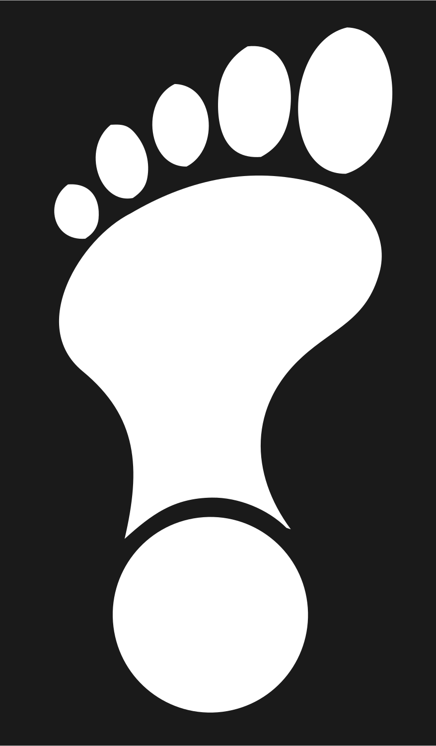 Bare Foot Silhouette Logo #1a1a1a/#ffffff