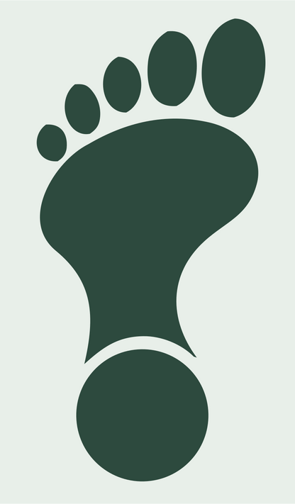 Bare Foot Silhouette Logo #e8efe9/#2d4a3e