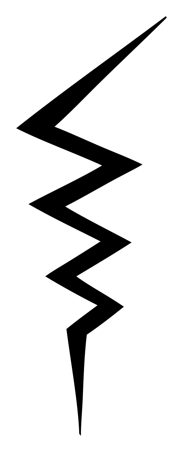 Lightning Bolt Foot Logo #ffffff/#000000