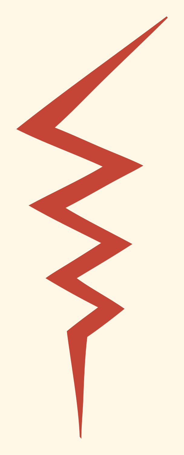 Lightning Bolt Foot Logo #fff8e7/#c44536