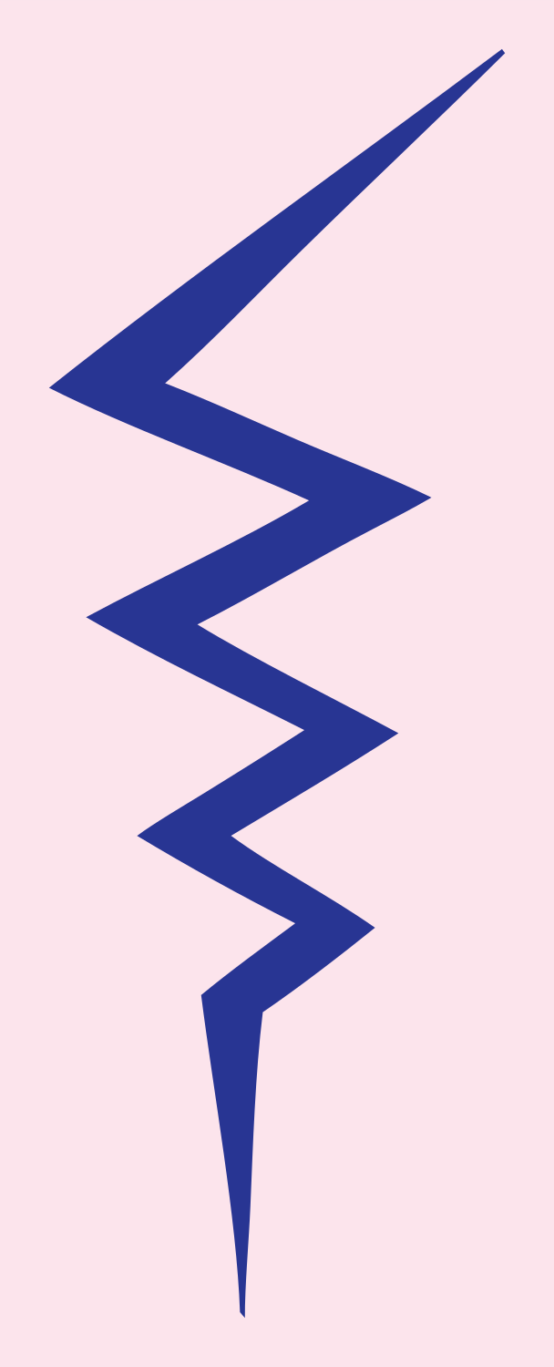 Lightning Bolt Foot Logo #fce4ec/#283593