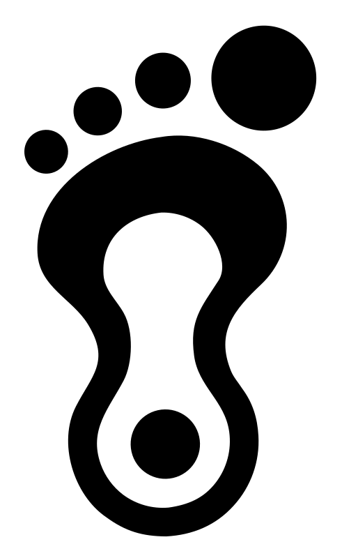 Hourglass Cutout Foot Logo