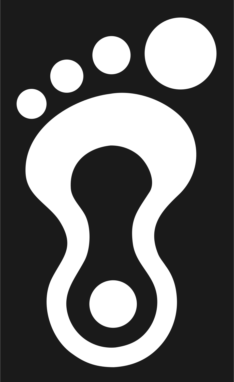 Hourglass Cutout Foot Logo #1a1a1a/#ffffff