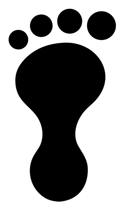 Bold Footprint Toes Logo