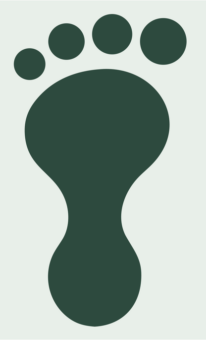 Bold Footprint Toes Logo #e8efe9/#2d4a3e