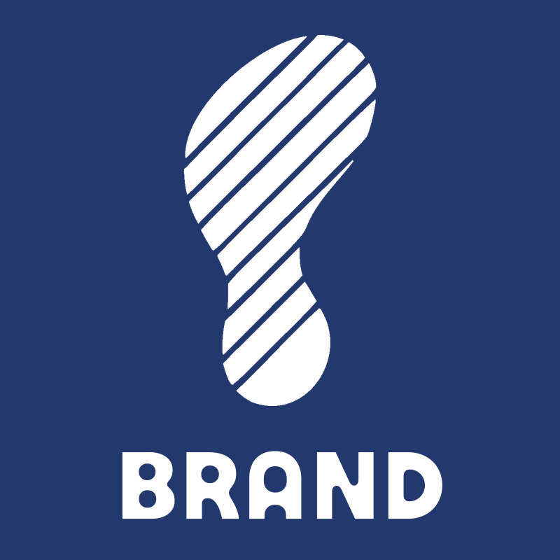 Striped Footprint Silhouette Logo preview
