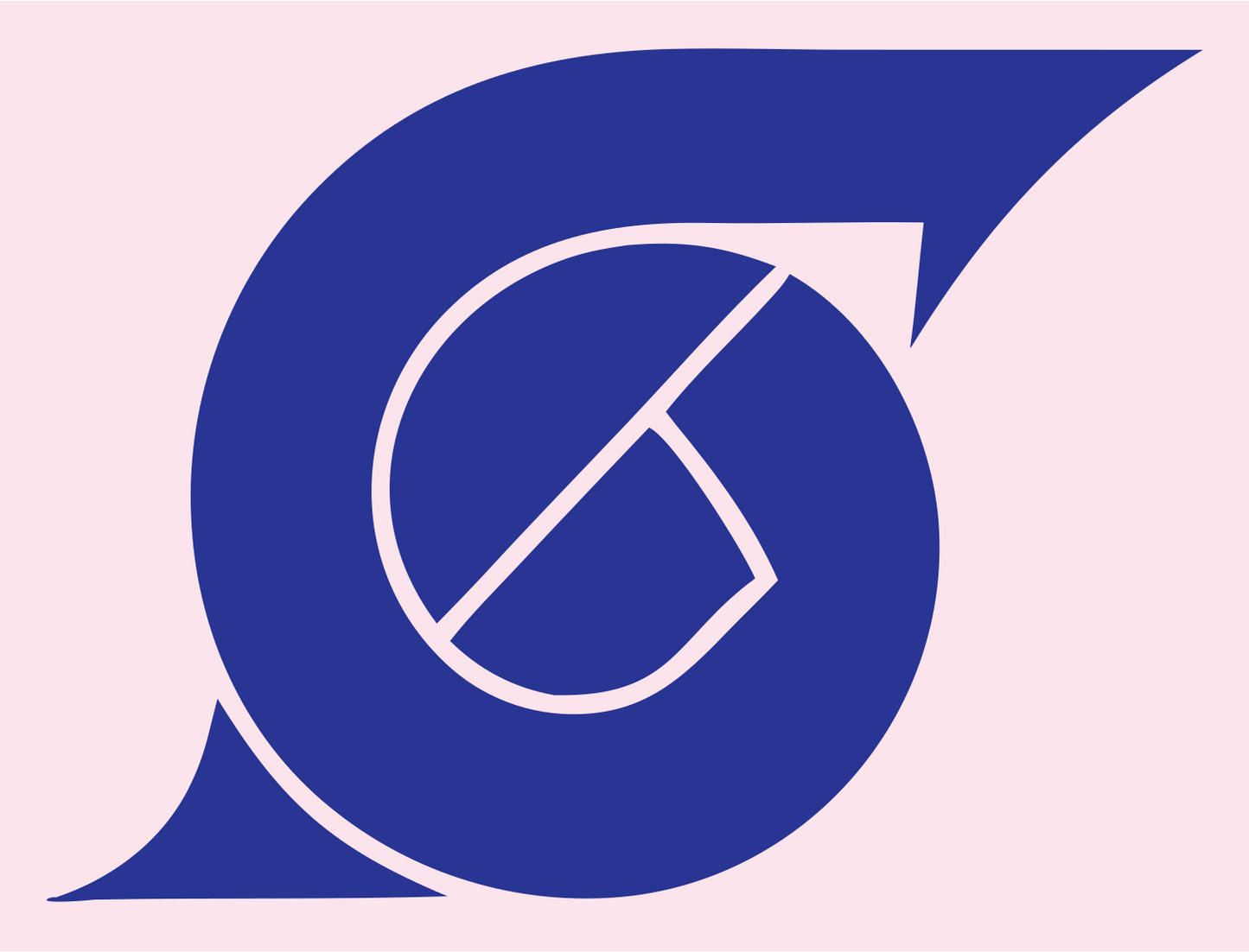 Circular Blade Overlap Logo #fce4ec/#283593