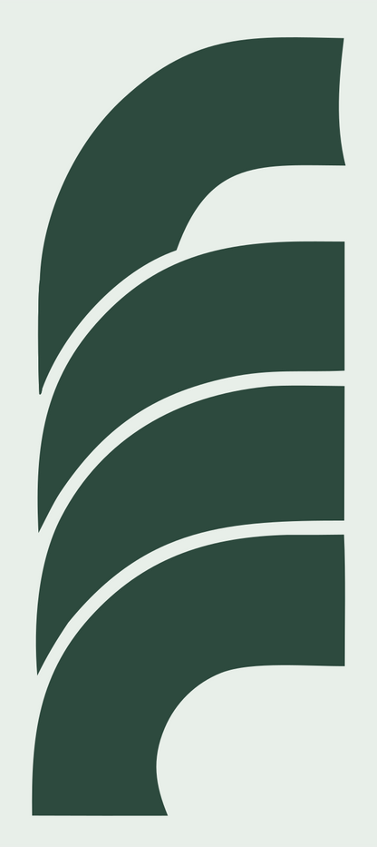 Layered Feather Blade Logo #e8efe9/#2d4a3e