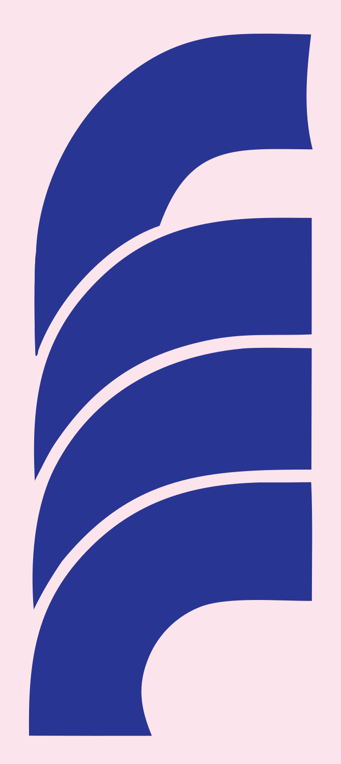 Layered Feather Blade Logo #fce4ec/#283593