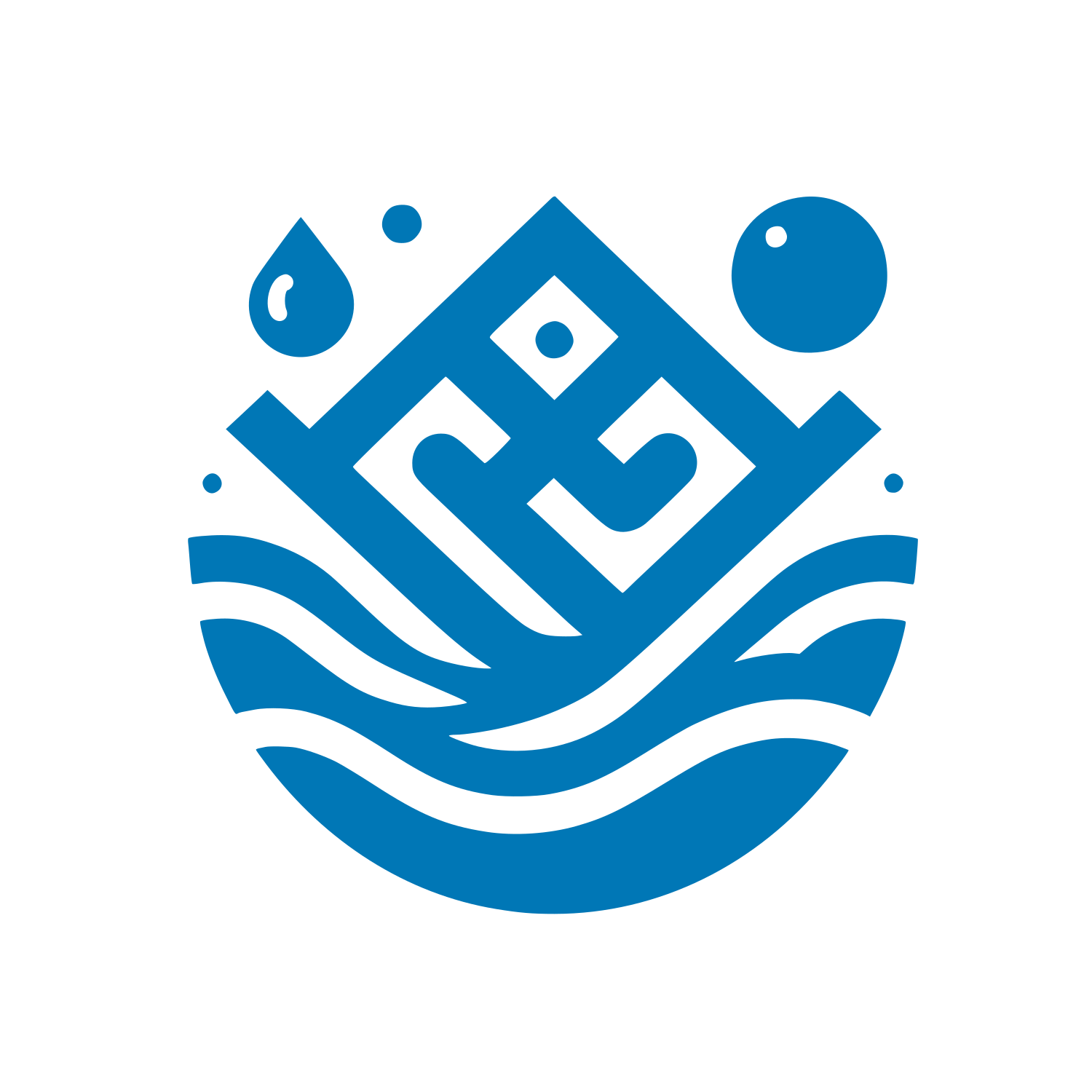 Water Shield Logo #0077b6