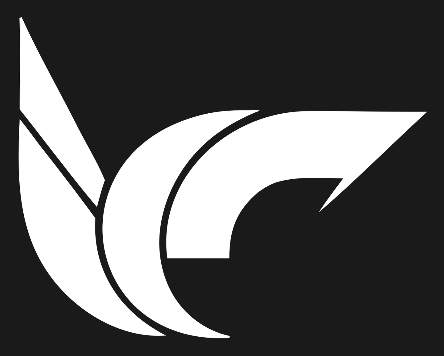 Swept Wing Blade Logo #1a1a1a/#ffffff