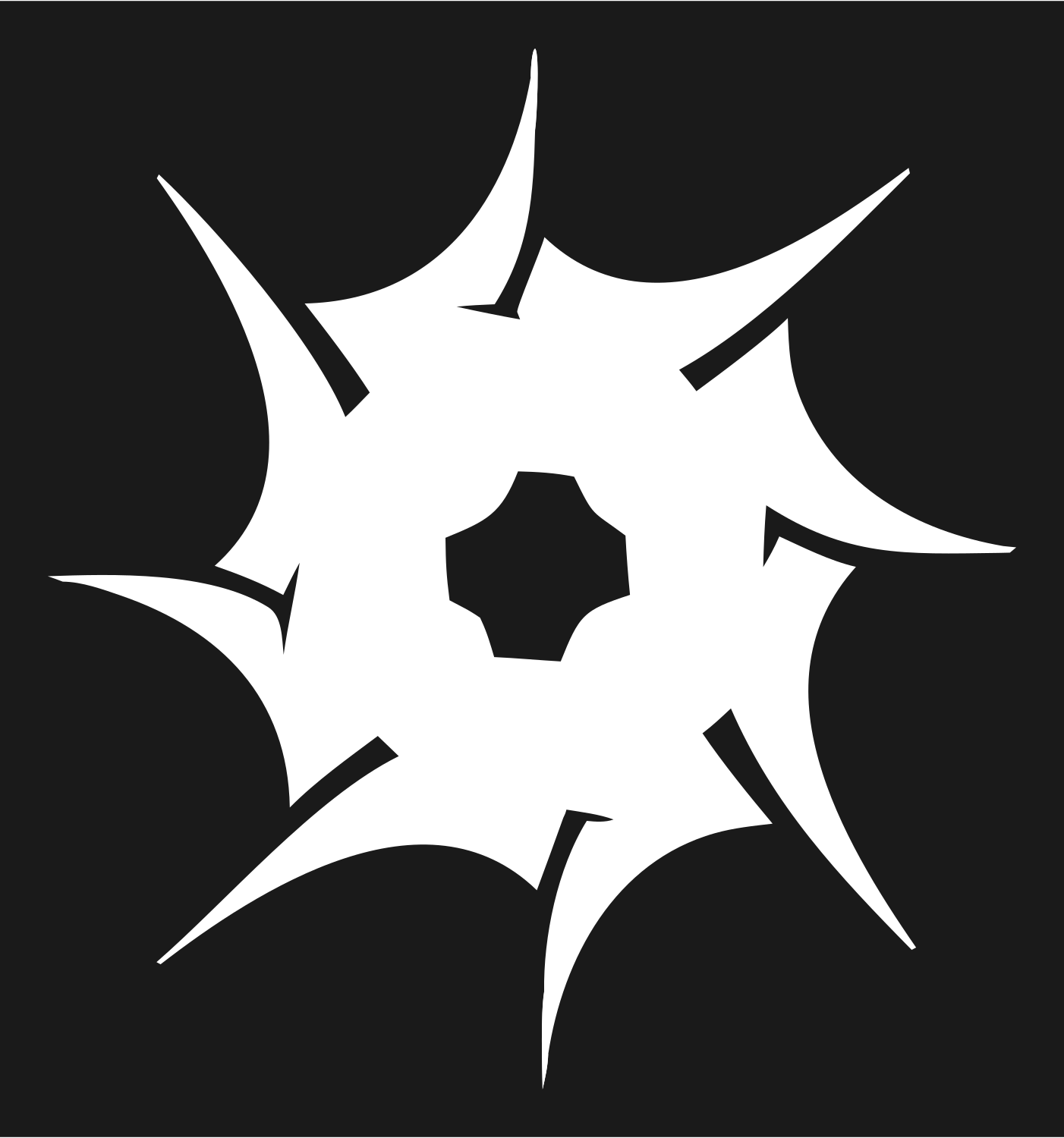 Spiked Ring Burst Logo #1a1a1a/#ffffff