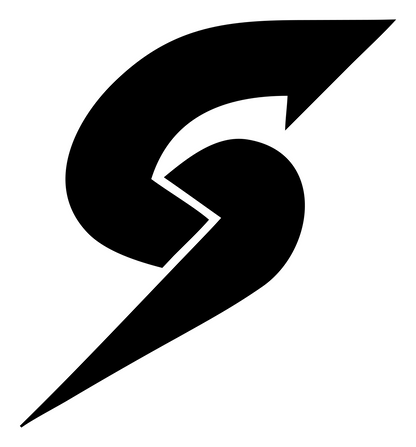 Lightning S Bolt Logo #ffffff/#000000