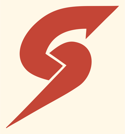Lightning S Bolt Logo #fff8e7/#c44536