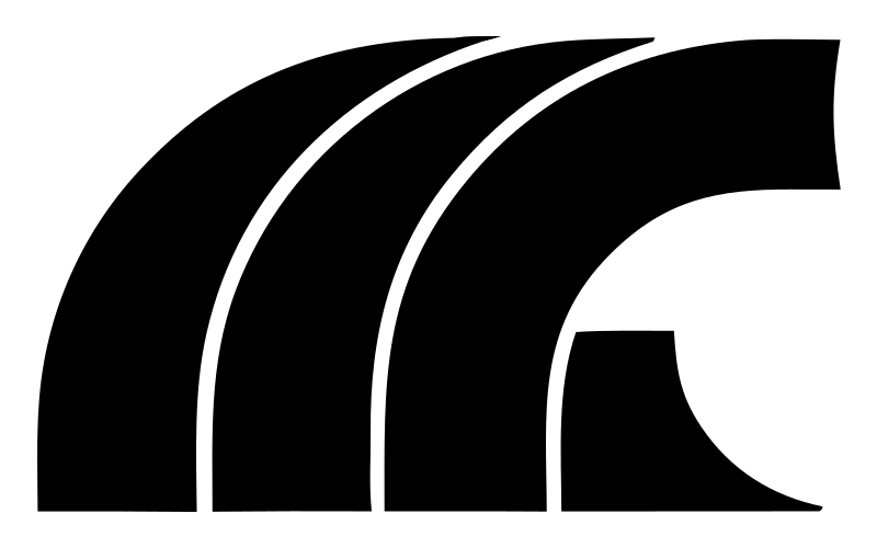 Overlapping Curved Arcs Logo