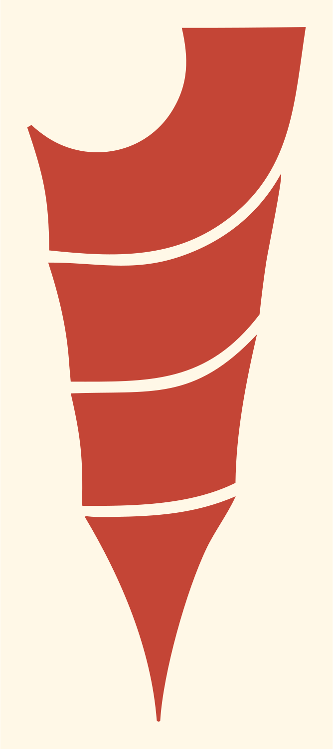 Tapered Drill Bit Logo #fff8e7/#c44536