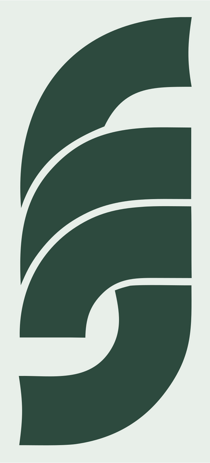 Layered S Blade Logo #e8efe9/#2d4a3e