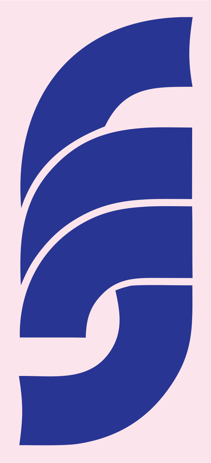 Layered S Blade Logo #fce4ec/#283593