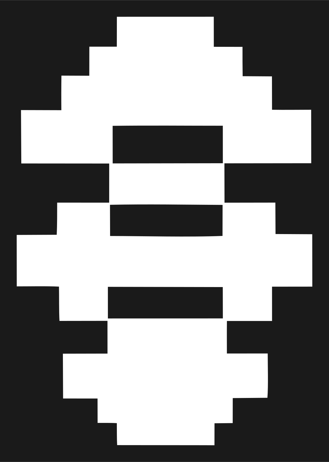 Pixel Art Microphone Capsule Logo #1a1a1a/#ffffff