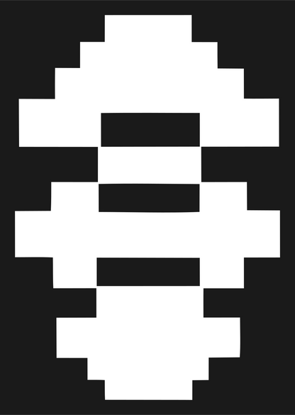 Pixel Art Microphone Capsule Logo #1a1a1a/#ffffff
