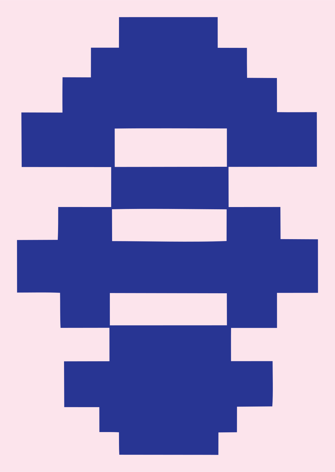 Pixel Art Microphone Capsule Logo #fce4ec/#283593