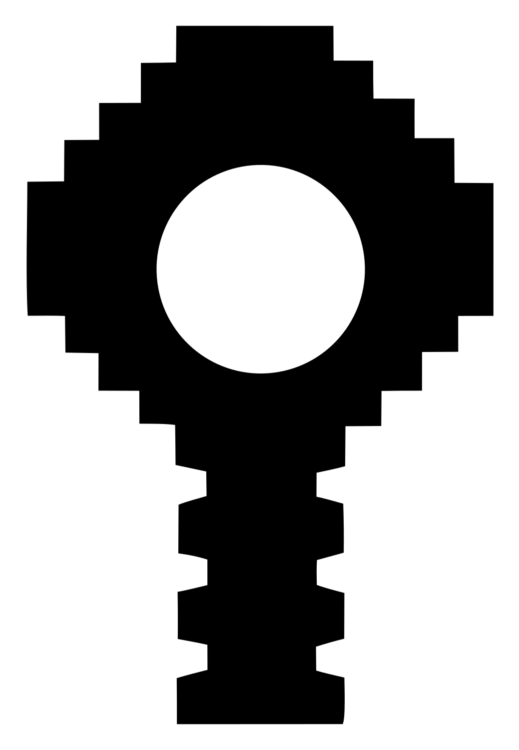 Pixel Mic Head Logo #ffffff/#000000