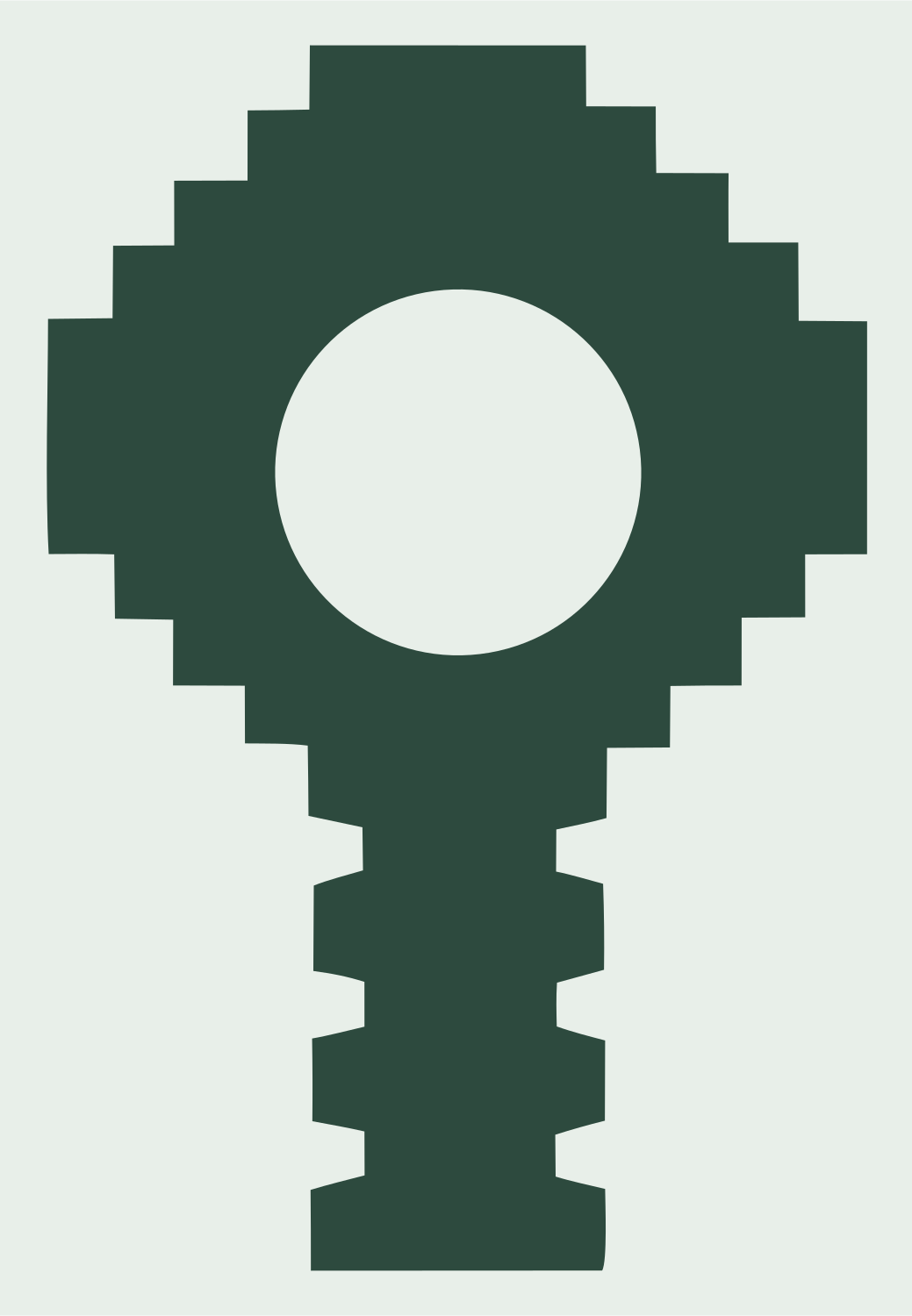 Pixel Mic Head Logo #e8efe9/#2d4a3e