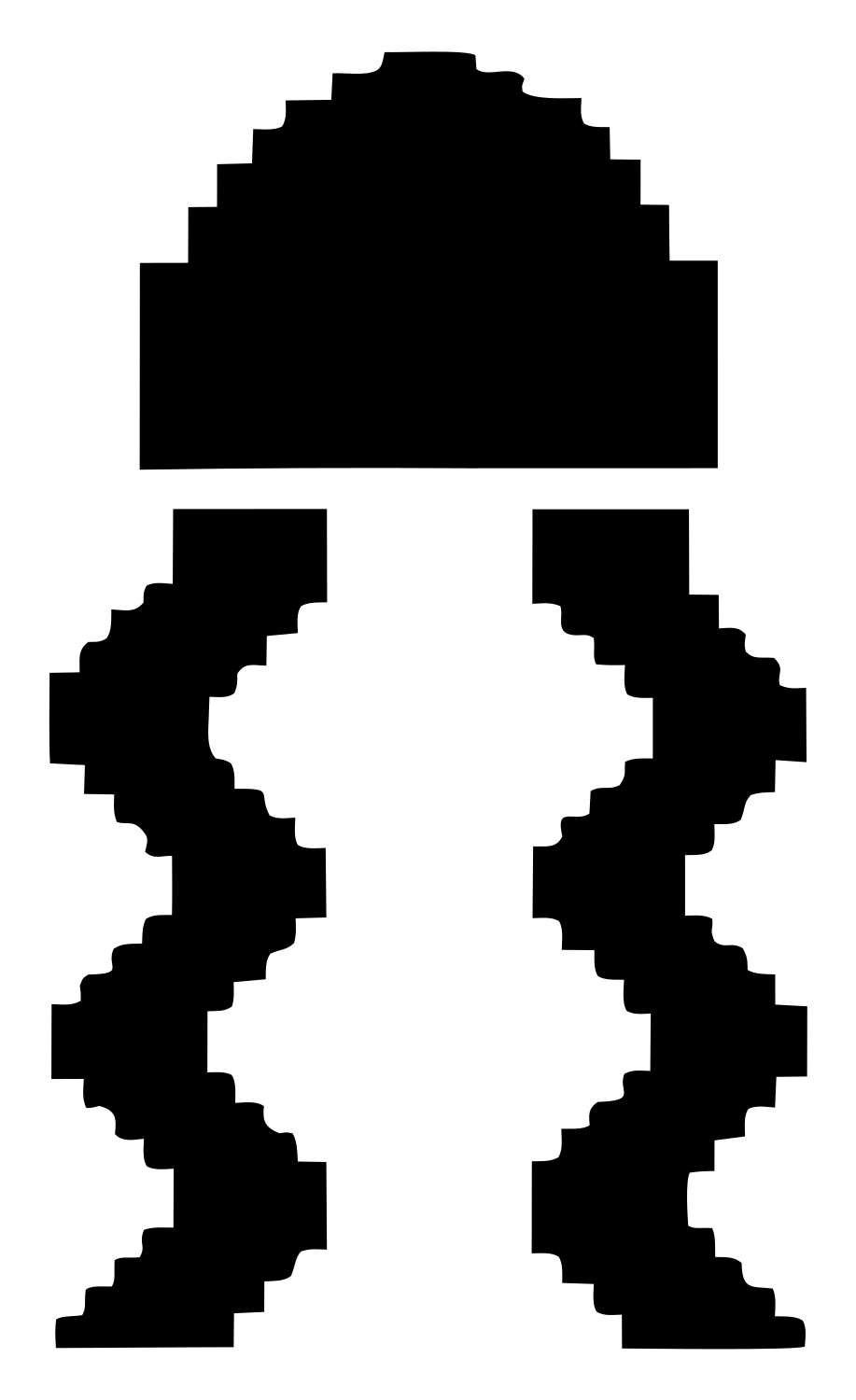 Pixel Bolt Microphone Logo #ffffff/#000000