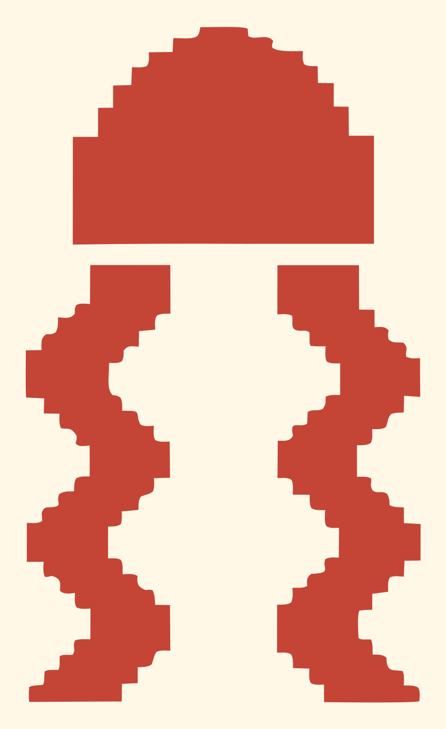 Pixel Bolt Microphone Logo #fff8e7/#c44536