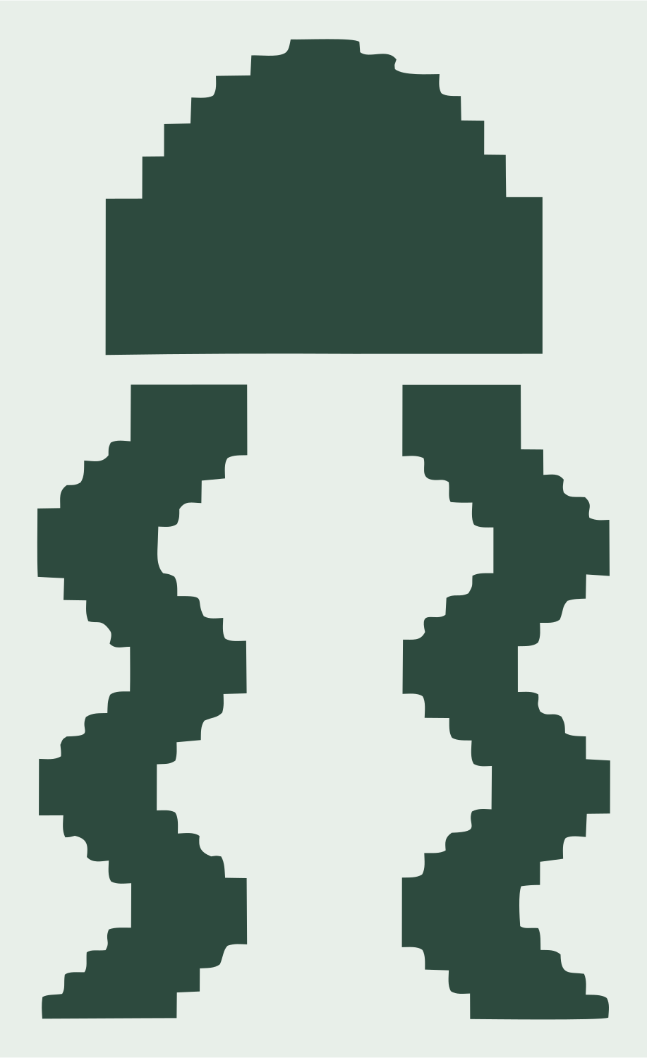 Pixel Bolt Microphone Logo #e8efe9/#2d4a3e