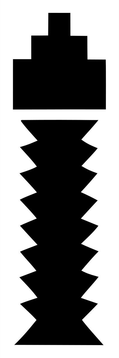 Pixel Screw Microphone Logo #ffffff/#000000