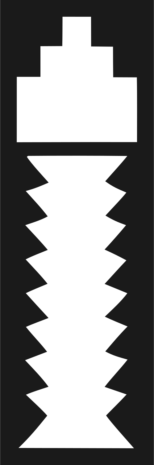 Pixel Screw Microphone Logo #1a1a1a/#ffffff