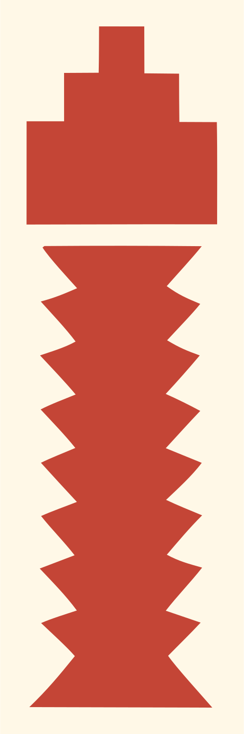 Pixel Screw Microphone Logo #fff8e7/#c44536