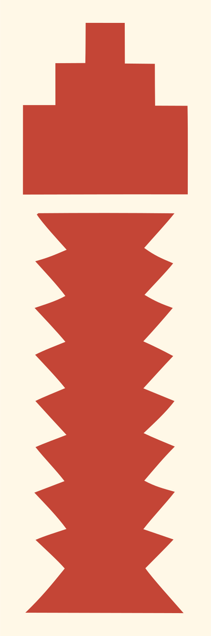 Pixel Screw Microphone Logo #fff8e7/#c44536