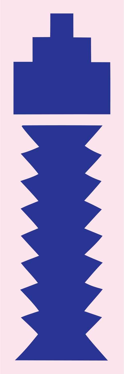 Pixel Screw Microphone Logo #fce4ec/#283593