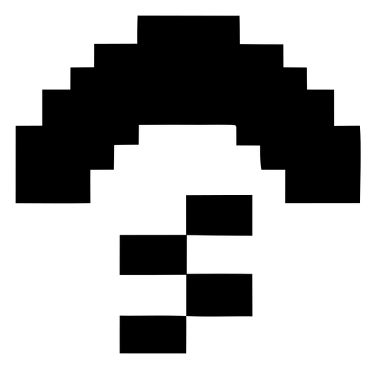 Pixel Question Mark Logo