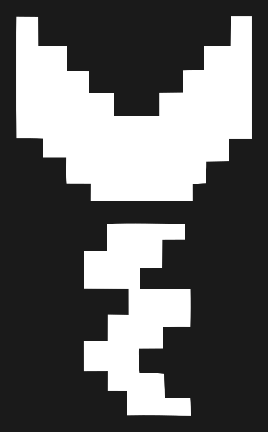Pixel Handheld Microphone Logo #1a1a1a/#ffffff