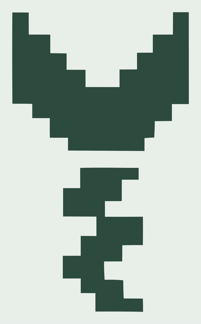 Pixel Handheld Microphone Logo #e8efe9/#2d4a3e