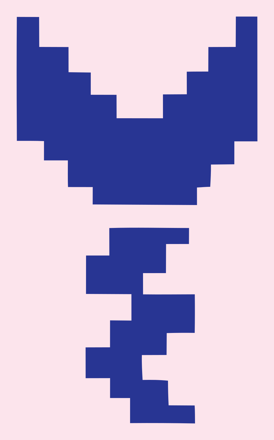 Pixel Handheld Microphone Logo #fce4ec/#283593
