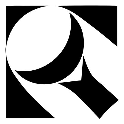 Magnifying Glass Bold Logo #ffffff/#000000