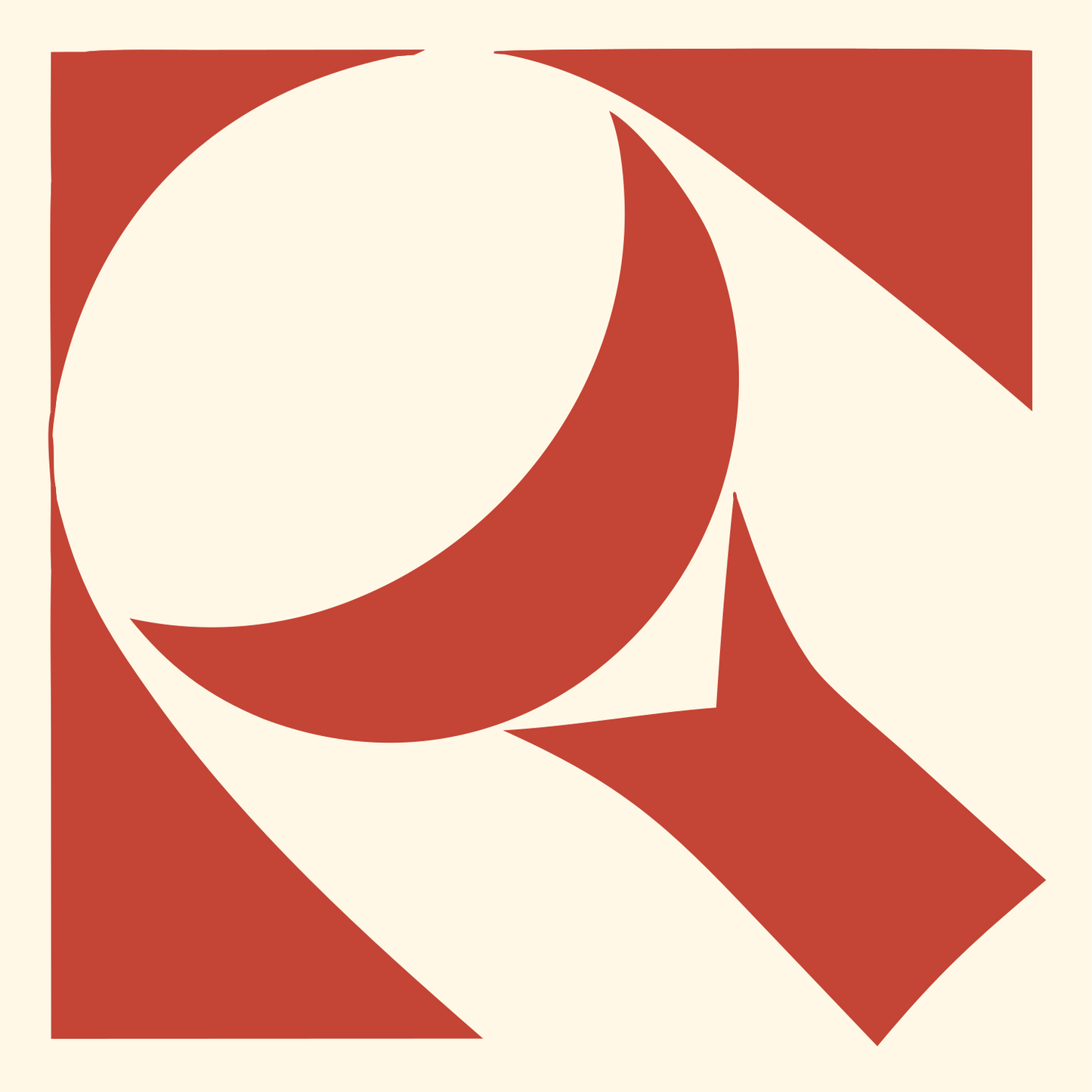 Magnifying Glass Bold Logo #fff8e7/#c44536