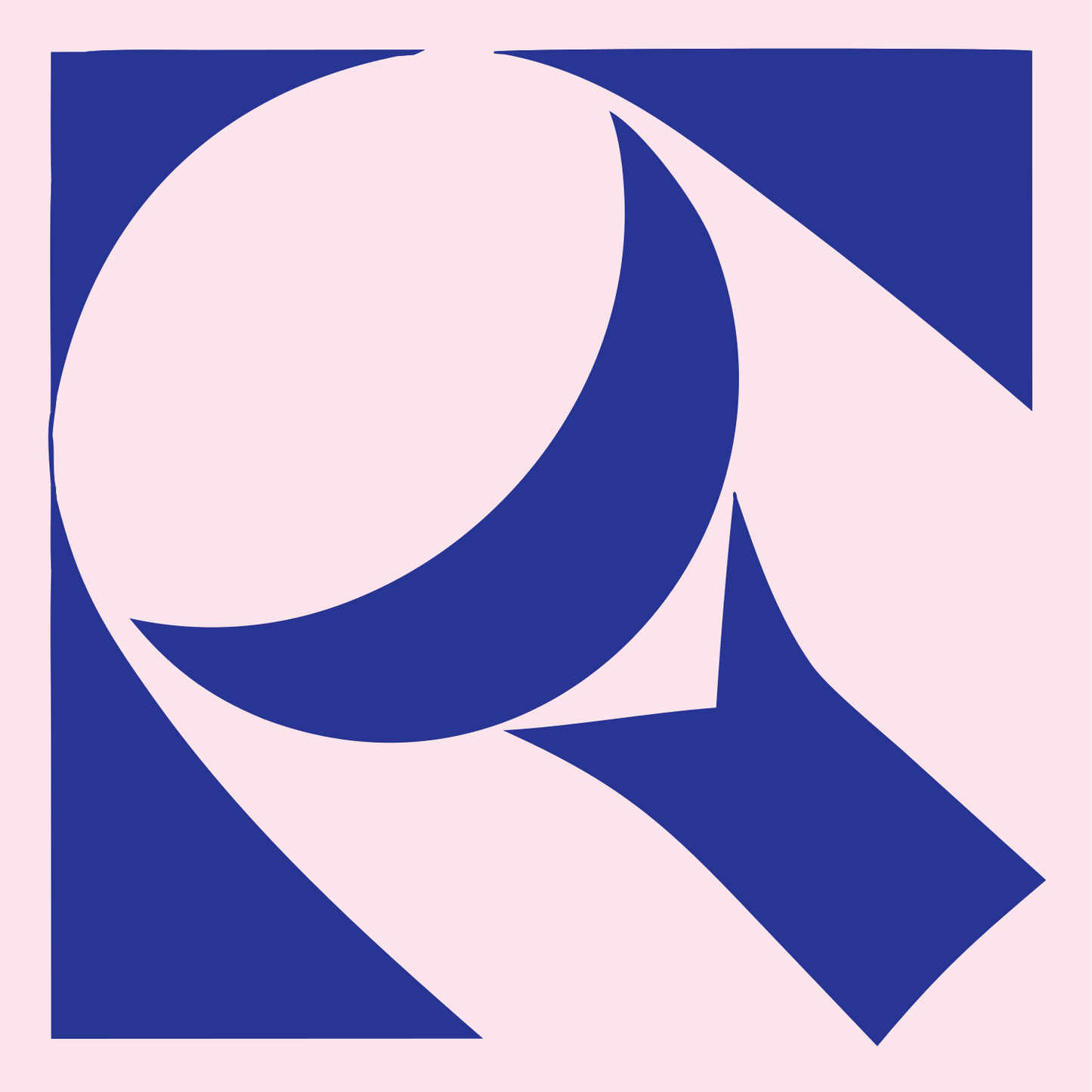 Magnifying Glass Bold Logo #fce4ec/#283593