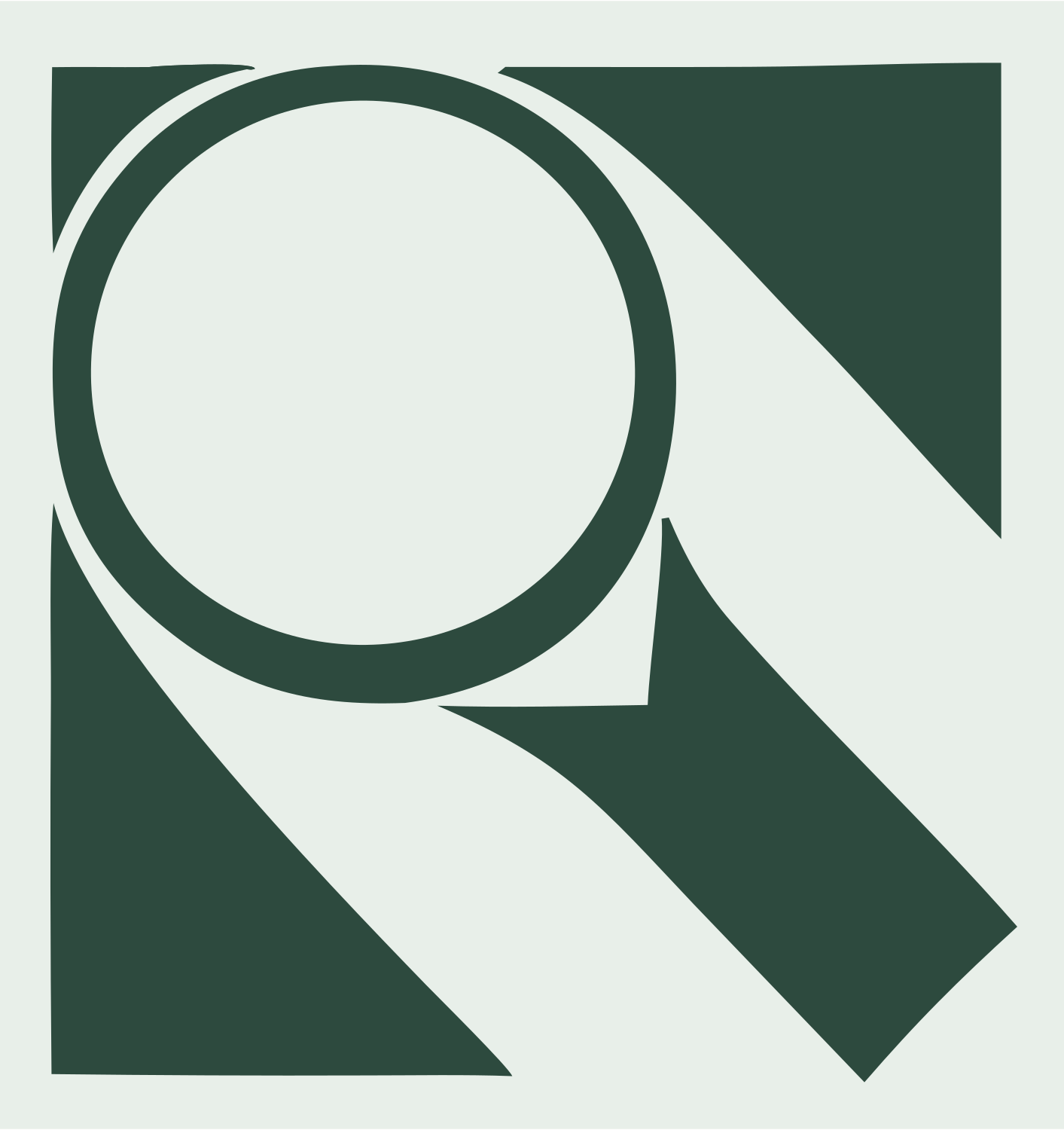 Magnifying Glass Square Logo #e8efe9/#2d4a3e