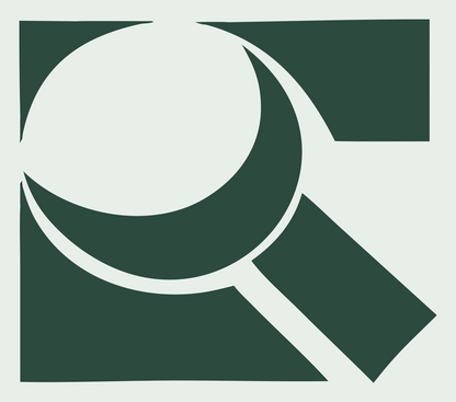 Cropped Loupe Square Logo #e8efe9/#2d4a3e