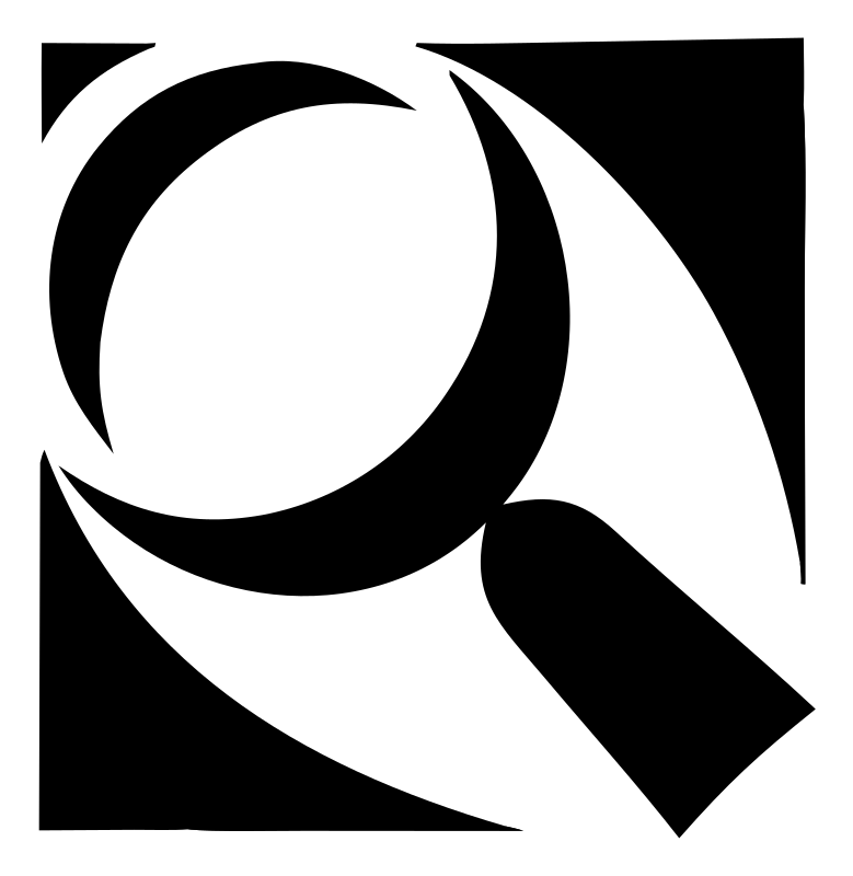 Negative Space Loupe Logo