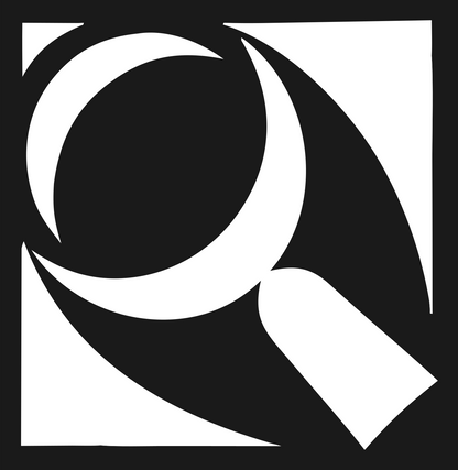 Negative Space Loupe Logo #1a1a1a/#ffffff