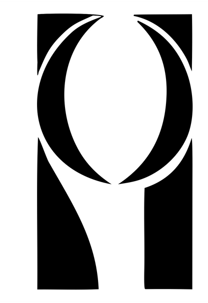 Crescent Arc Loupe Logo #ffffff/#000000