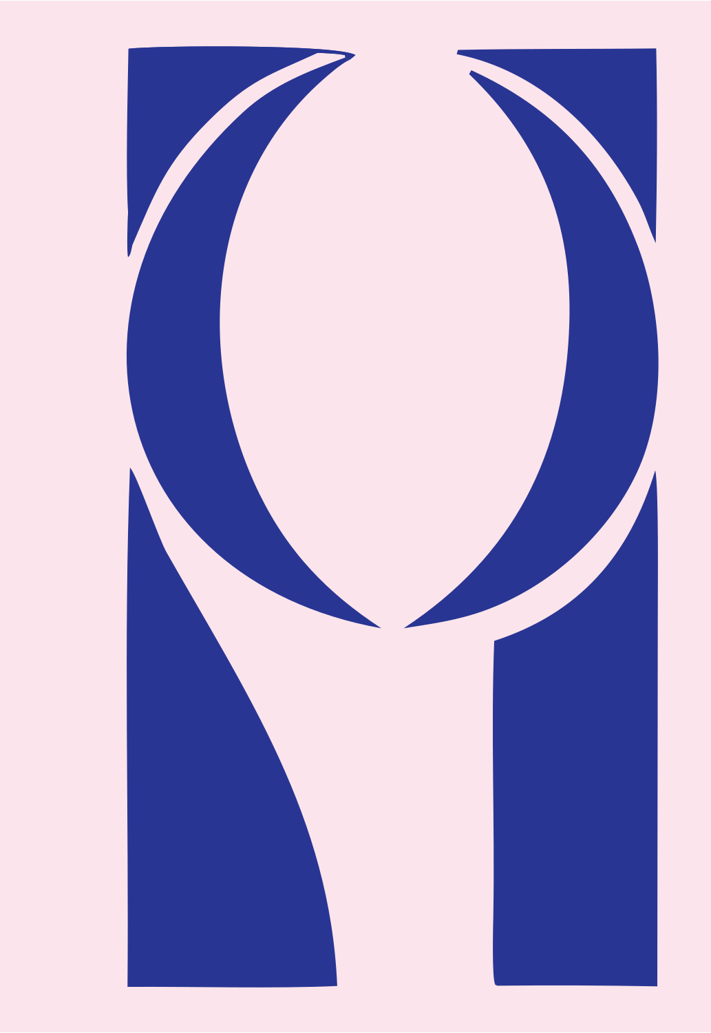 Crescent Arc Loupe Logo #fce4ec/#283593