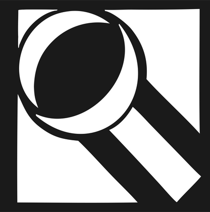 Overlapping Lens Search Logo #1a1a1a/#ffffff